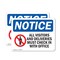 Signmission OSHA Visitors OSHA Notice Sign, Plastic, 14in W x 10in L, 2PK OS-2PACK-NS-P-1014-L-17063 - alternate 1